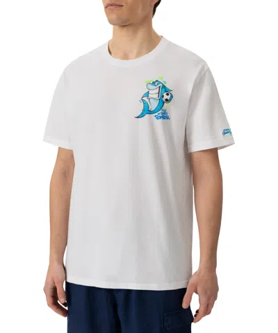 Mc2 Saint Barth Shark Bomber T-shirt In White
