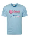 Mc2 Saint Barth Shark Graphic T-shirt In Blue