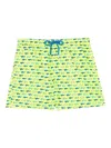 Mc2 Saint Barth Shark-print Swim Shorts In Green