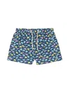 Mc2 Saint Barth Shark-print Swim Shorts In Blue