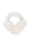 Mc2 Saint Barth Shearling Earmuffs In White