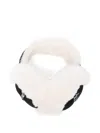 Mc2 Saint Barth Shearling Earmuffs In White