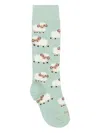 Mc2 Saint Barth Sheep-pattern Socks In Green