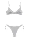 Mc2 Saint Barth Shimmer-effect Bikini In Gray