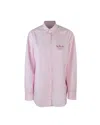Mc2 Saint Barth Brigitte Snoopy-print Striped Shirt In Pink