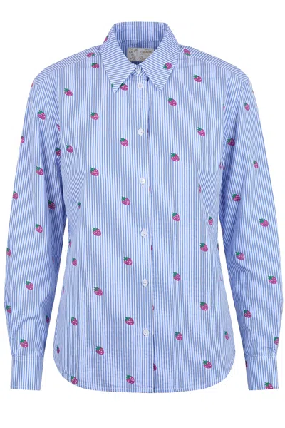 Mc2 Saint Barth - Shirt - 470974 - White/blu In Blue