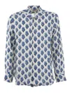 Mc2 Saint Barth Pamplona Shirt With Print In Blue
