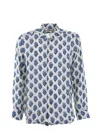 Mc2 Saint Barth Pamplona Shirt With Print In Blue