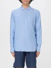 Mc2 Saint Barth Pamplona Linen Shirt Shirts Blue