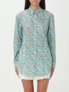 Mc2 Saint Barth Camicia Brigitte Con Stampa Fiori In Turquoise
