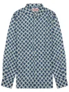 Mc2 Saint Barth Long Sleeve Shirt Patterned Design Style In Blue