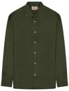 Mc2 Saint Barth Green Regular Solid Shirt In Green
