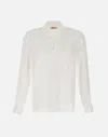 Mc2 Saint Barth Naxos Linen Shirt With Mandarin Collar In White