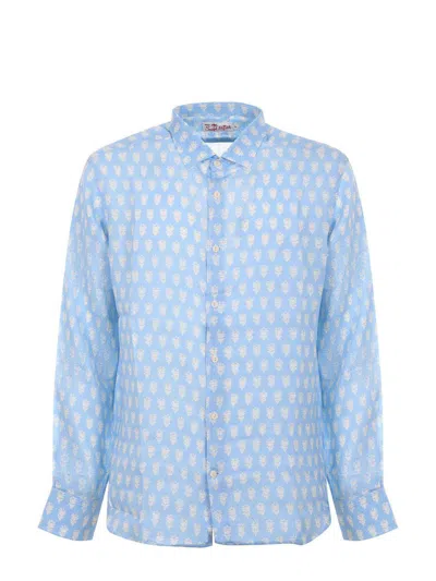 Mc2 Saint Barth Shirts In Azzurro/avorio