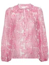 Mc2 Saint Barth Harper Voile Blouse In Pink