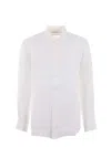 Mc2 Saint Barth Man White Linen Shirt Pamplona In White