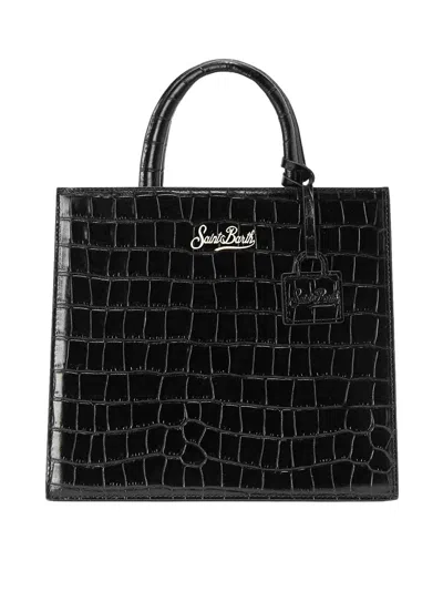 Mc2 Saint Barth Shop Bag Midi In Black