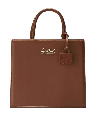 Mc2 Saint Barth Shop Bag Midi In Brown