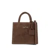 Mc2 Saint Barth Shop Bag Mini Handbag In Brown Suede Leather In Brown