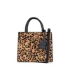 Mc2 Saint Barth Shop Bag Mini In Leather And Pony Skin Leopard Print In Animal Print