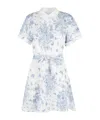 Mc2 Saint Barth Joseline Mini Dress With Floral Print In Blue