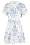 Mc2 Saint Barth Joseline Mini Dress With Floral Print In White