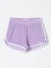 Mc2 Saint Barth Curly Terry-cloth Shorts In Violet