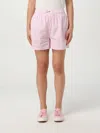 Mc2 Saint Barth Striped Shorts In Pink
