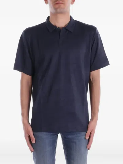 Mc2 Saint Barth Short-sleeve Polo-collar T-shirt In Blue