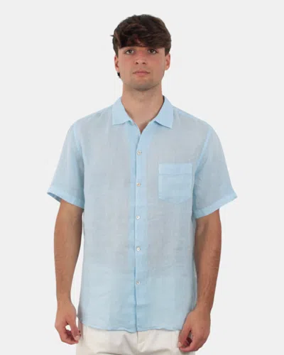 Mc2 Saint Barth Short Sleeve Shirt - Linen 31 Blue