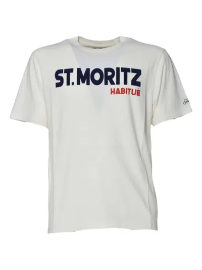 Mc2 Saint Barth Short-sleeve T-shirt In White