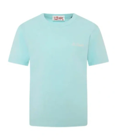 Mc2 Saint Barth Short-sleeved Crew Neck T-shirt In Blue