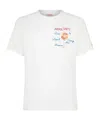 Mc2 Saint Barth X Aperol Spritz Embroidered Cotton T-shirt In White