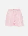 Mc2 Saint Barth Striped Shorts In Pink