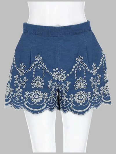 Mc2 Saint Barth Shorts "amani" In Chambray In Denim
