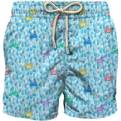 Mc2 Saint Barth Comfort Light Beachwear In Cyan Polyester In Multicolour
