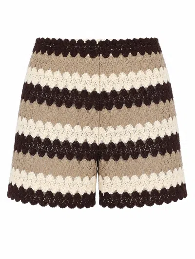 Mc2 Saint Barth Shorts In Cotone Crochet In Animal Print