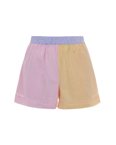 Mc2 Saint Barth Shorts Maeve Colorblock Stripes In Multi