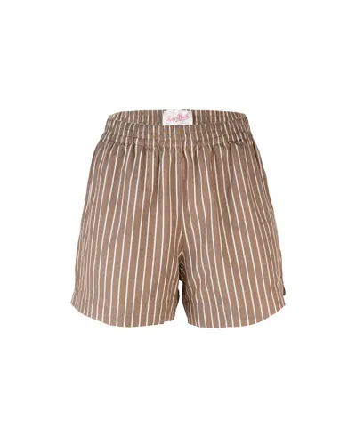 MC2 SAINT BARTH MEAVE PULL-UP SHORTS BROWN