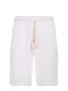 Mc2 Saint Barth Marseille Drawstring Bermuda Shorts In White