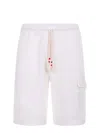 Mc2 Saint Barth Marseille Drawstring Bermuda Shorts In White