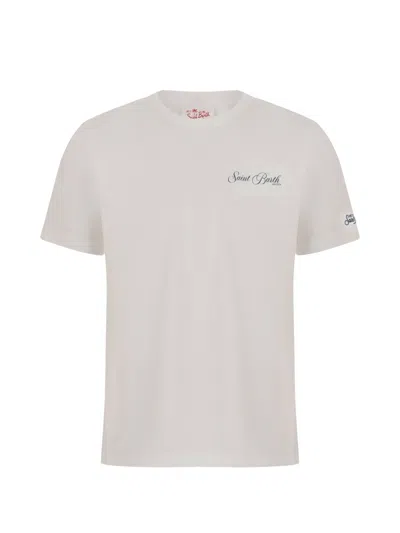 Mc2 Saint Barth Short-sleeve Graphic-print T-shirt In White