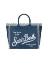 Mc2 Saint Barth Logo Print Shopper Bag In Blue