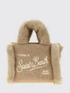 Mc2 Saint Barth 'vanity Mini Shearling Rib' Handbag In Nude