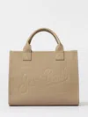 Mc2 Saint Barth Textured Shoulder Bag Detachable Strap In Pink