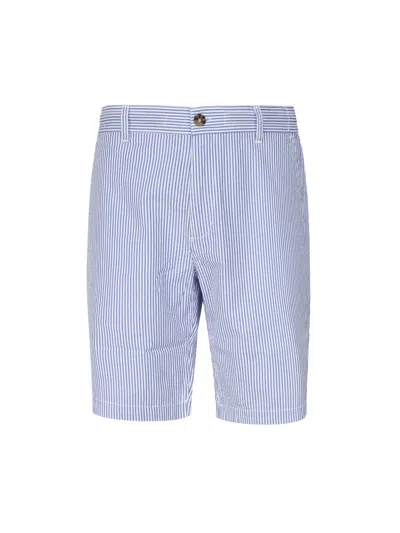 Mc2 Saint Barth Side Pocket Bermuda In Blue