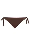 Mc2 Saint Barth Side Tie Normal Coverage Bikini In Brown