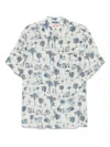 Mc2 Saint Barth 'sifnos' Linen Short-sleeve Shirt