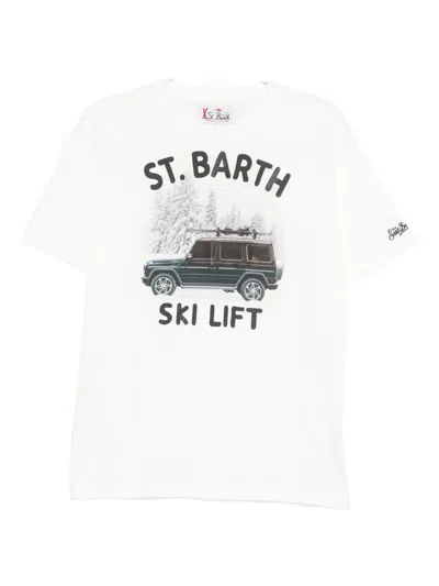 Mc2 Saint Barth Ski Lift T-shirt In White