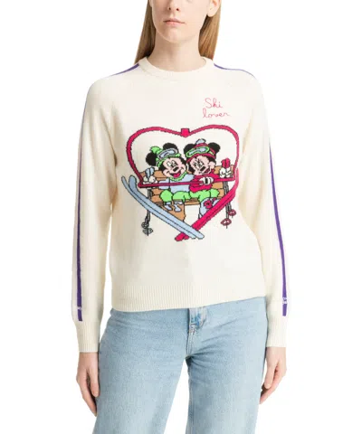 Mc2 Saint Barth Ski Lover Sweater In White